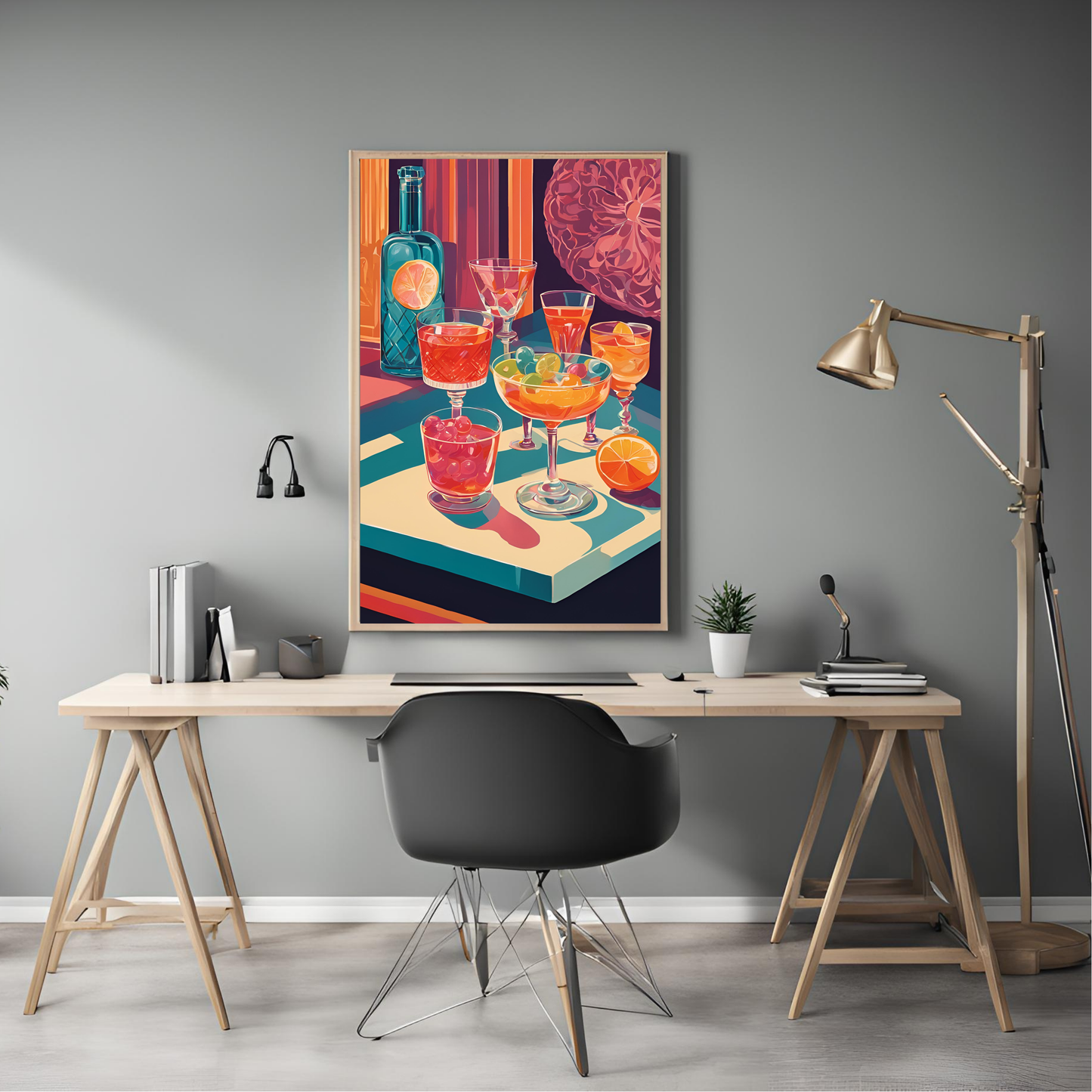 Preppy Cocktail Wall Art Digital Download