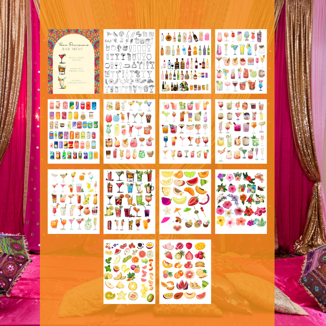 desi editable online colourful bar menu digital template 