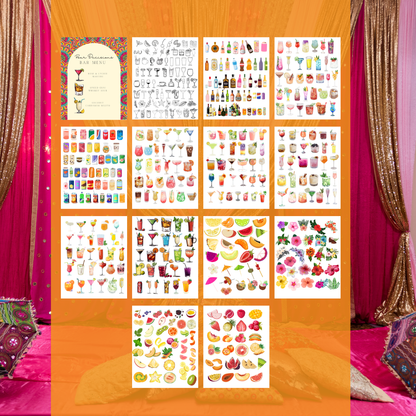 desi editable online colourful bar menu digital template 