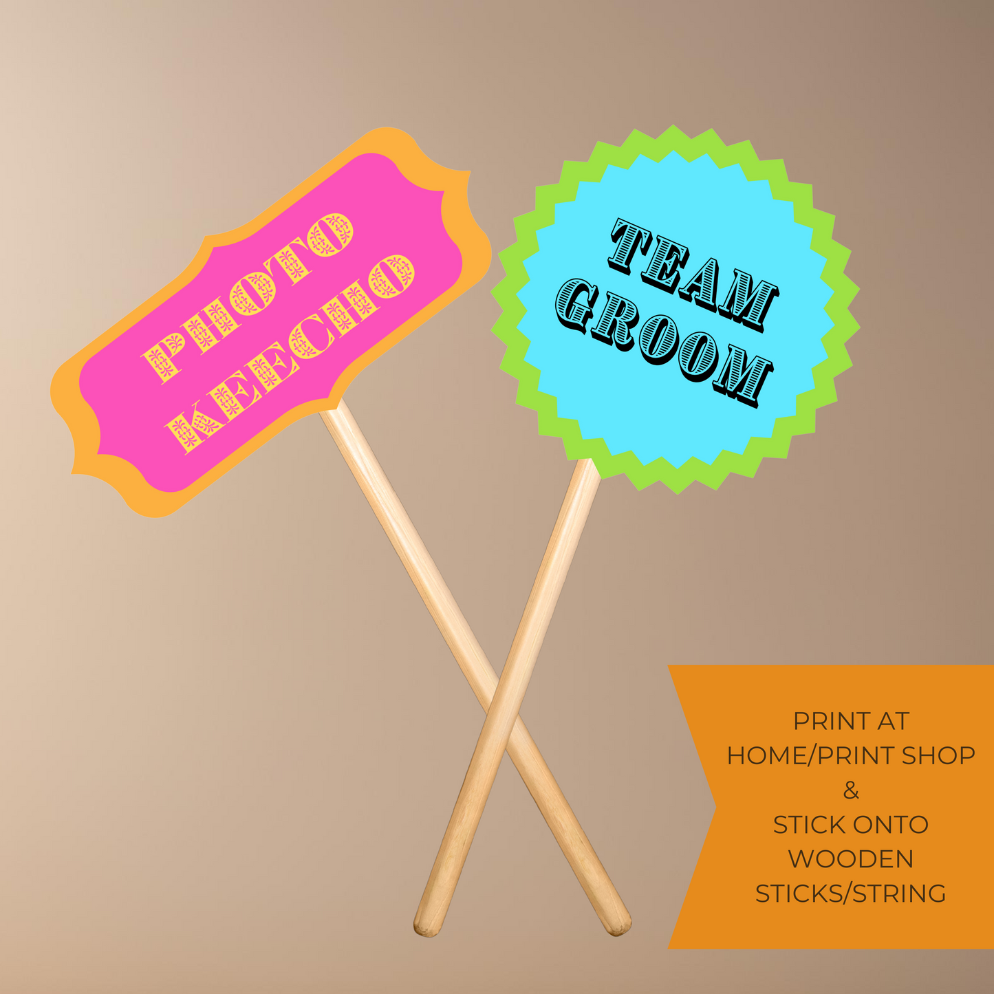 Desi Photo Booth Printable Props Digital Download