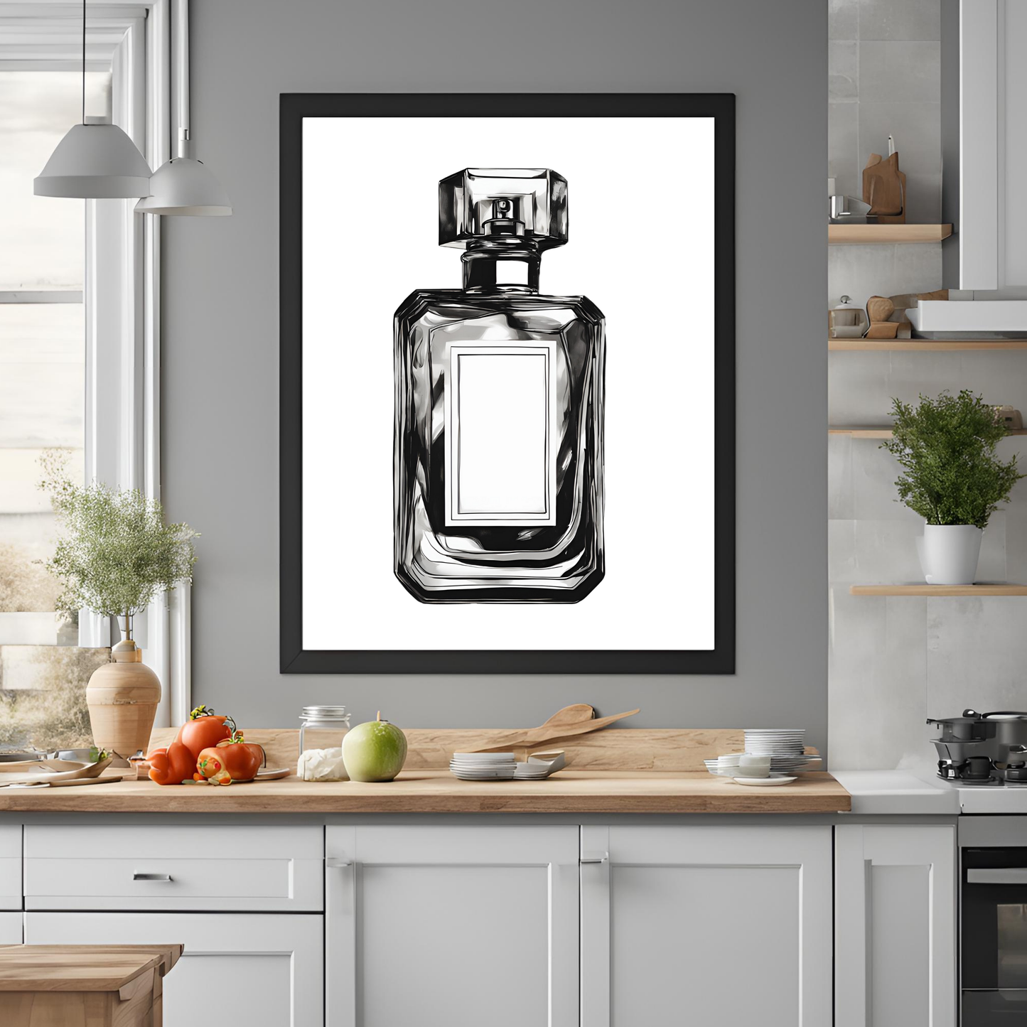 Black & White Perfume Art Canvas Set - Trendy Home Decor