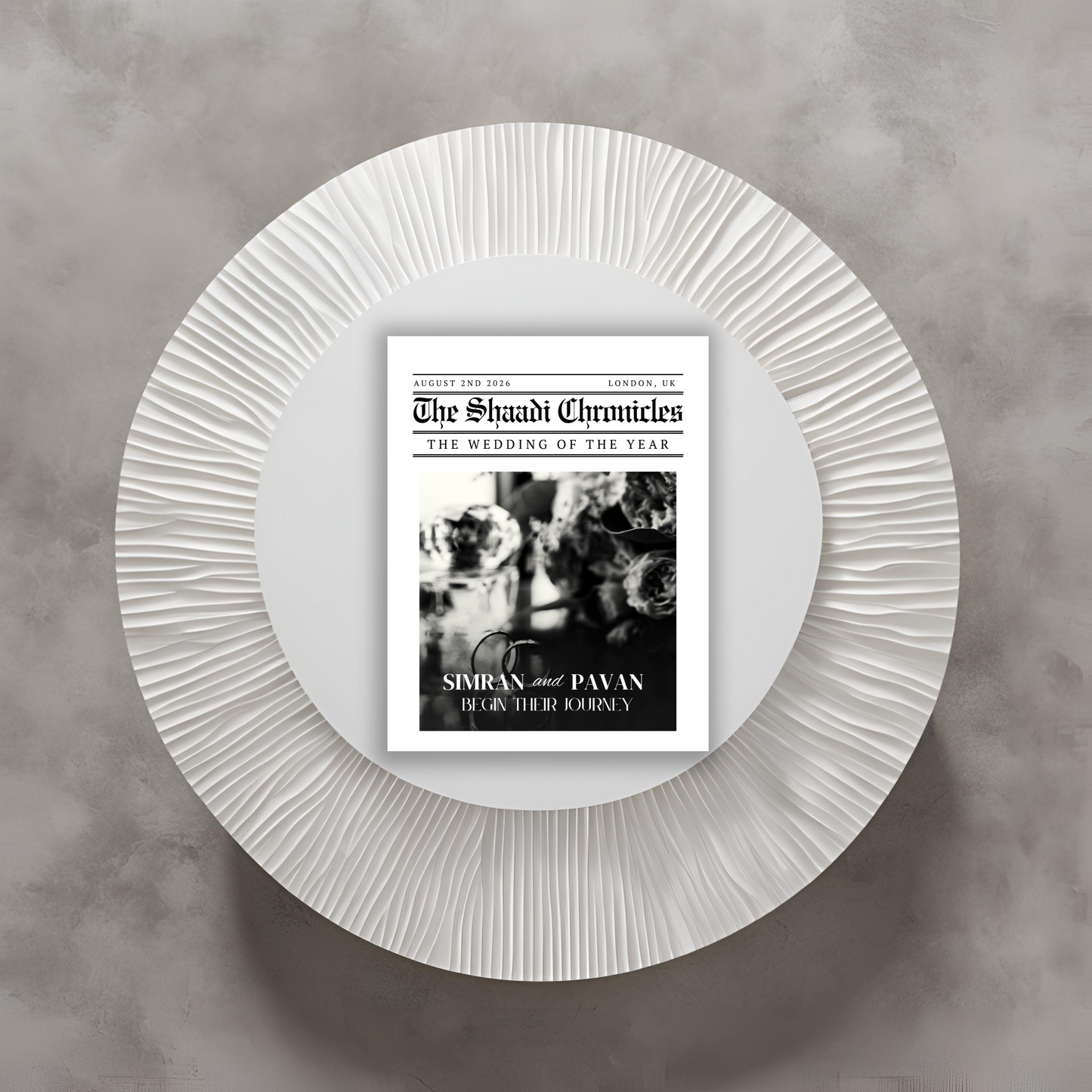 Newspaper Wedding Digital Download - Online Template