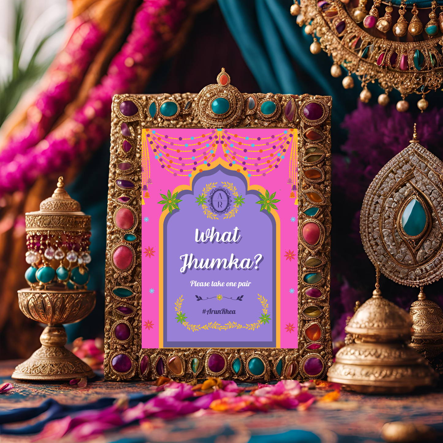 What Jhumka Entrance Signage - Digital Template