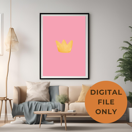 Fairytale Crown Nursery Print - Digital Download