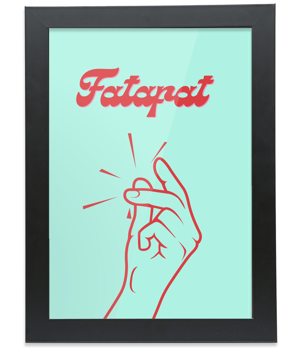 Fatafat Black Framed A4 Portrait Print