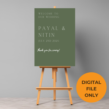 Coloured Minimalist Entrance Board Digital Download - Online Template