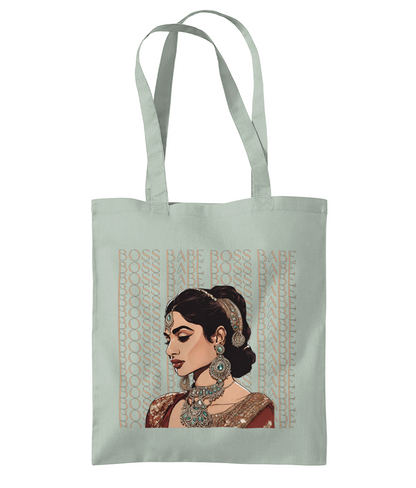 South Asian Art - Brown Boss Babe Tote Bag
