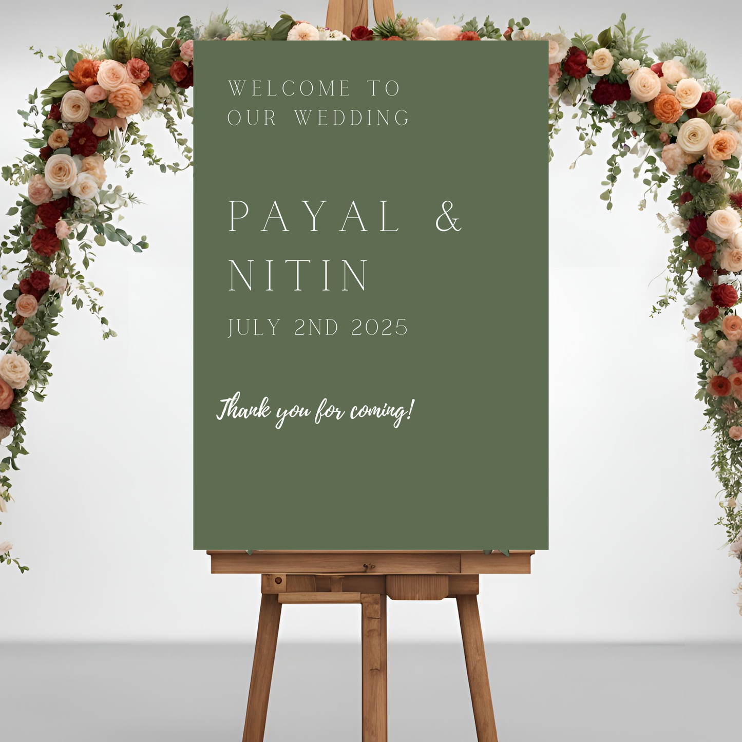 Coloured Minimalist Entrance Board Digital Download - Online Template