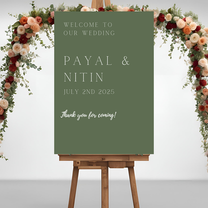 Coloured Minimalist Entrance Board Digital Download - Online Template