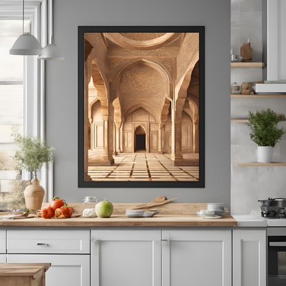Indian Minimalist Mughal Palace Wall Art Digital Download