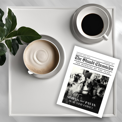 Newspaper Wedding Digital Download - Online Template