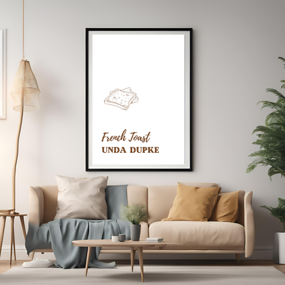French Toast Framed A4 Print - Portrait/Black