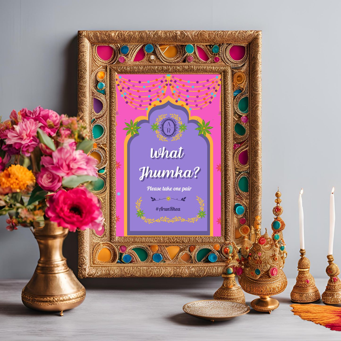 What Jhumka Entrance Signage - Digital Template