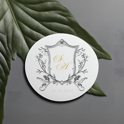 Black & Gold Monogram Digital Download - Online Template