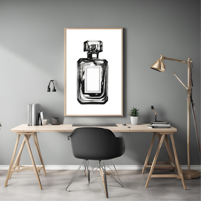 Black & White Perfume Art Canvas Set - Trendy Home Decor