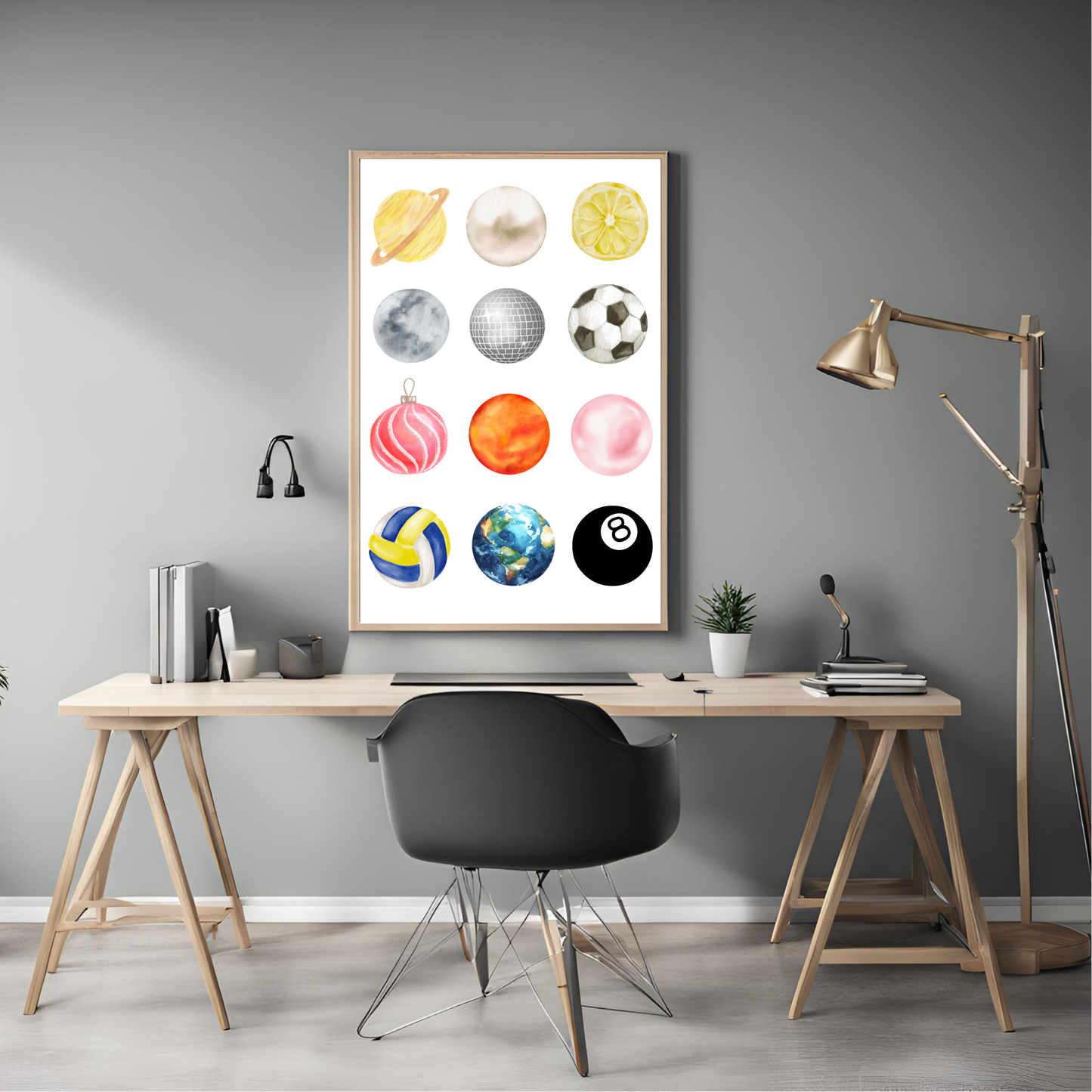 Circles Collage Wall Art Digital Download