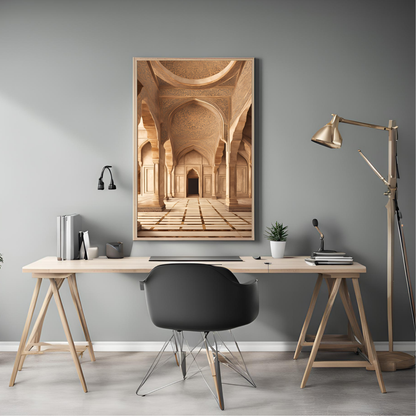 Indian Minimalist Mughal Palace Wall Art Digital Download