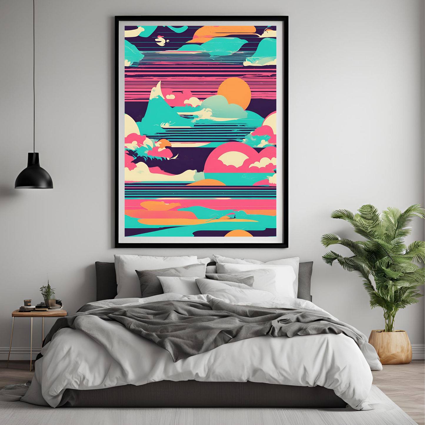 Coastal Gallery Wall - Retro Printable Wall Art Summer Aesthetic Colourful Beach Poster