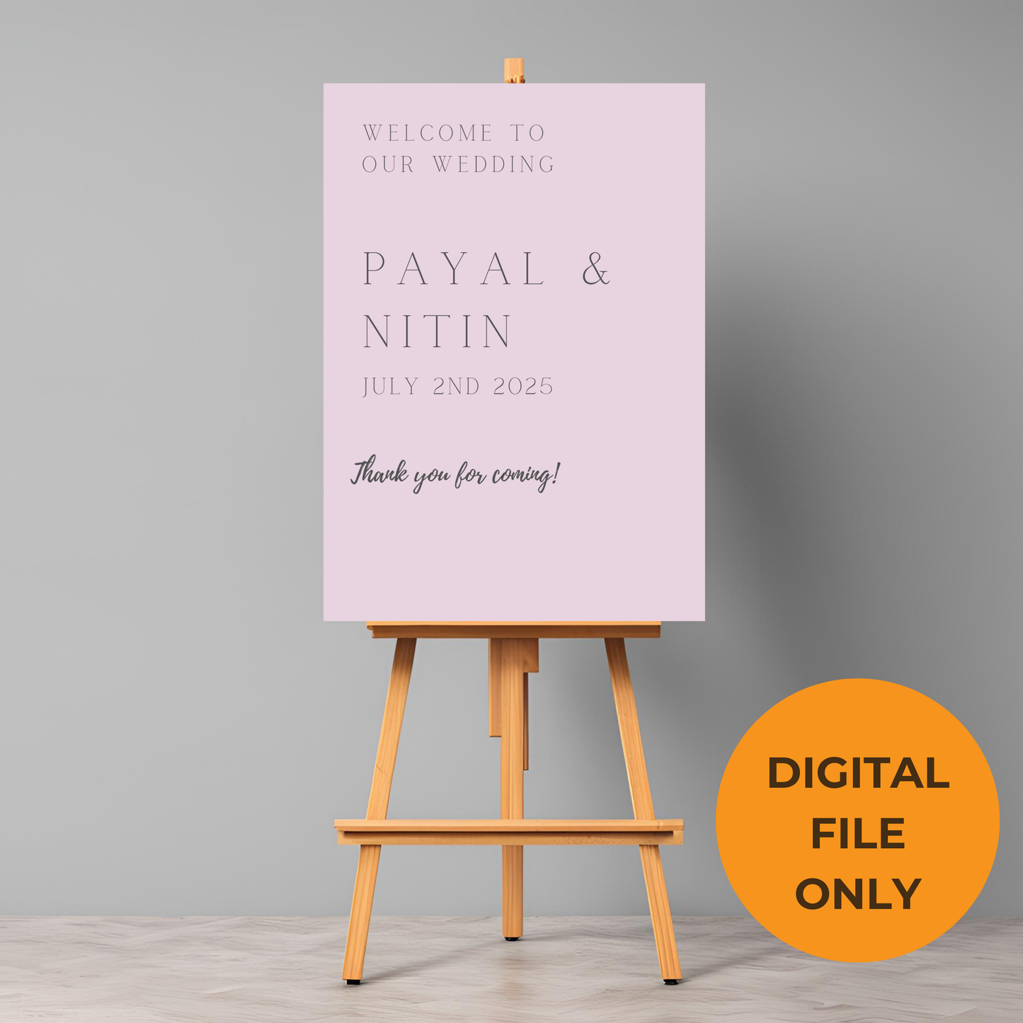 Coloured Minimalist Entrance Board Digital Download - Online Template