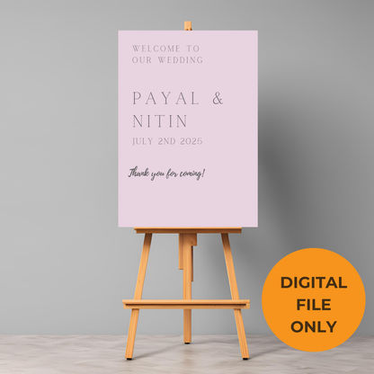 Coloured Minimalist Entrance Board Digital Download - Online Template
