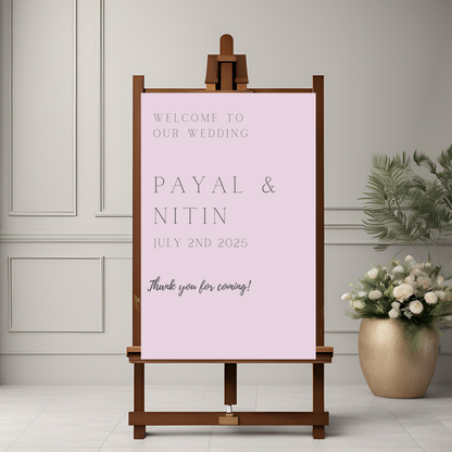Coloured Minimalist Entrance Board Digital Download - Online Template