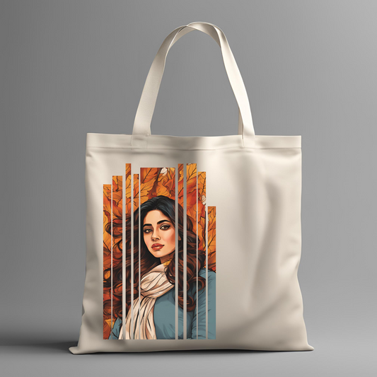 Desi Girl Autumn Fall - Shoulder Tote Bag