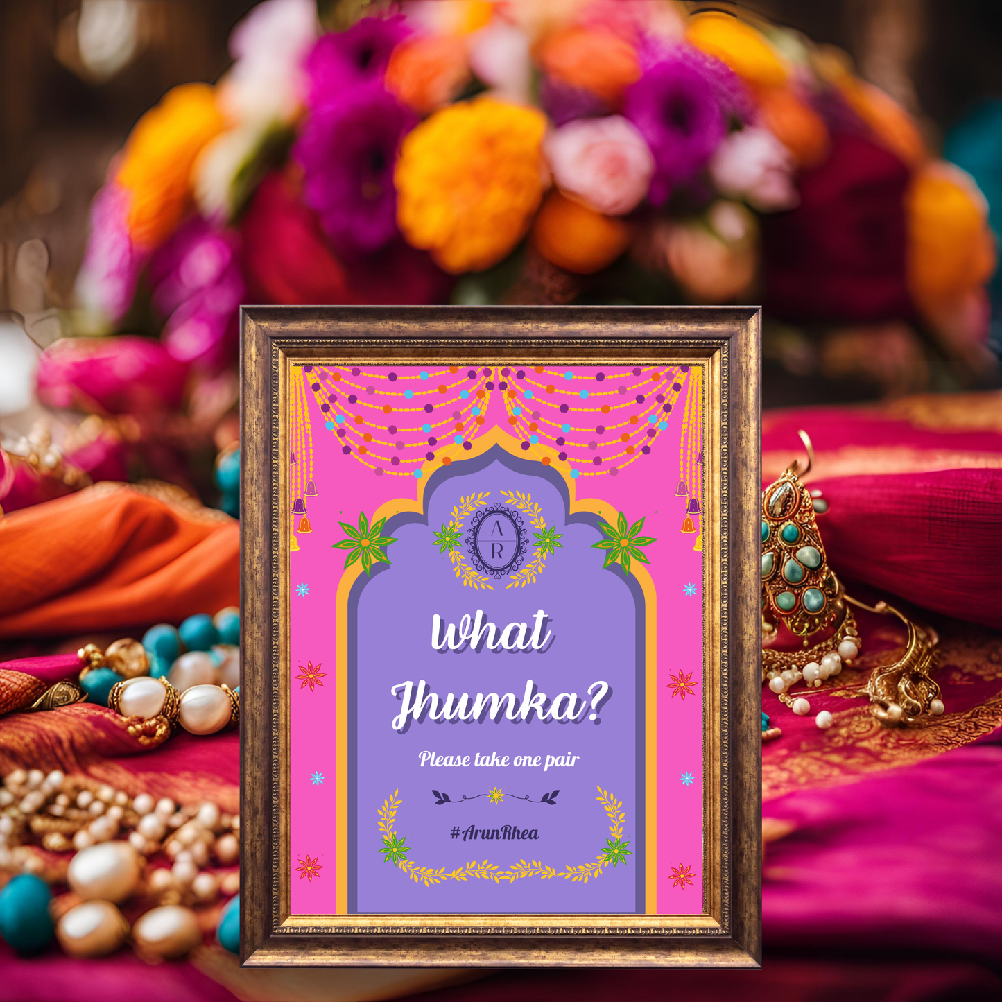 What Jhumka Entrance Signage - Digital Template