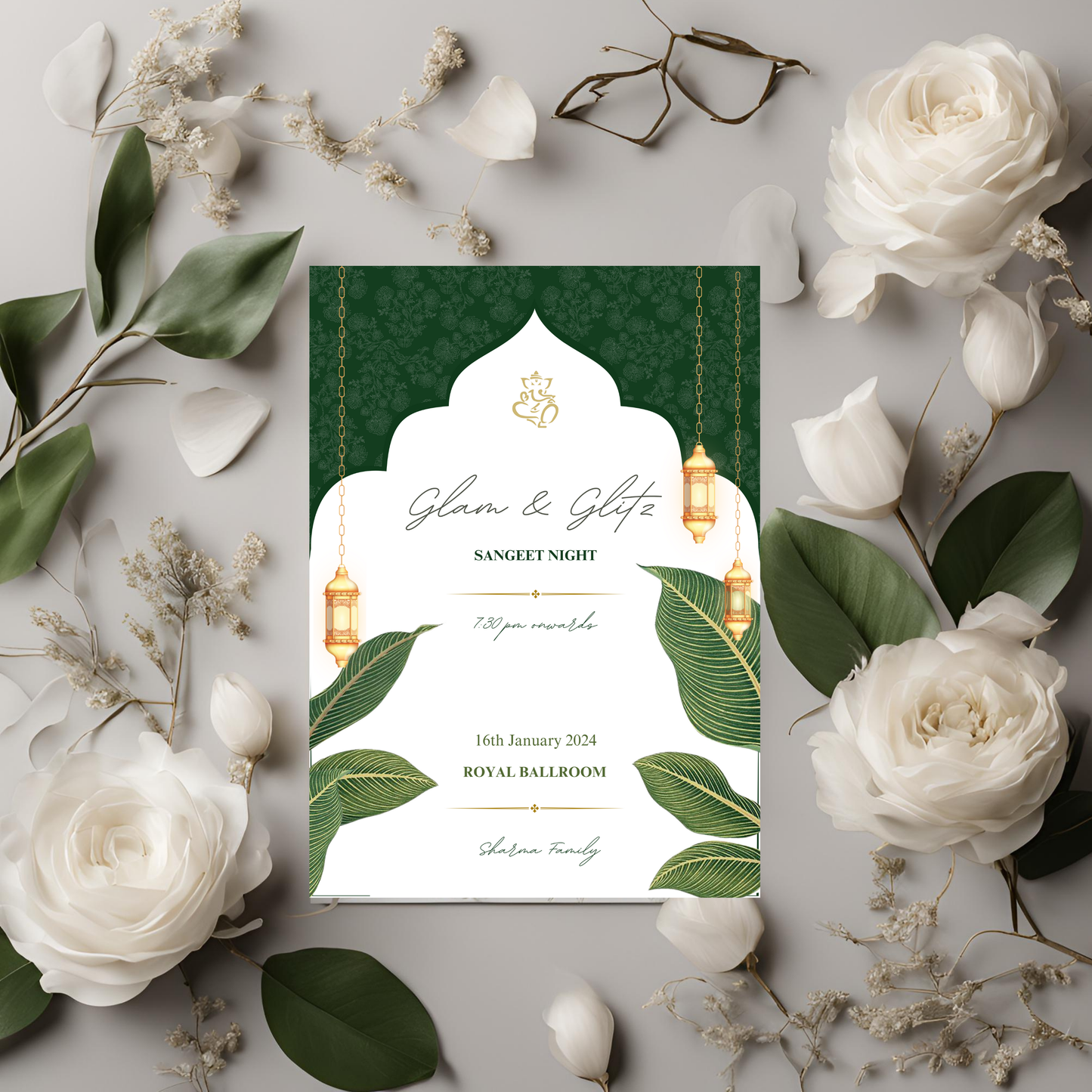 Minimalist Floral Invites 6pcs Digital Download - Online Template