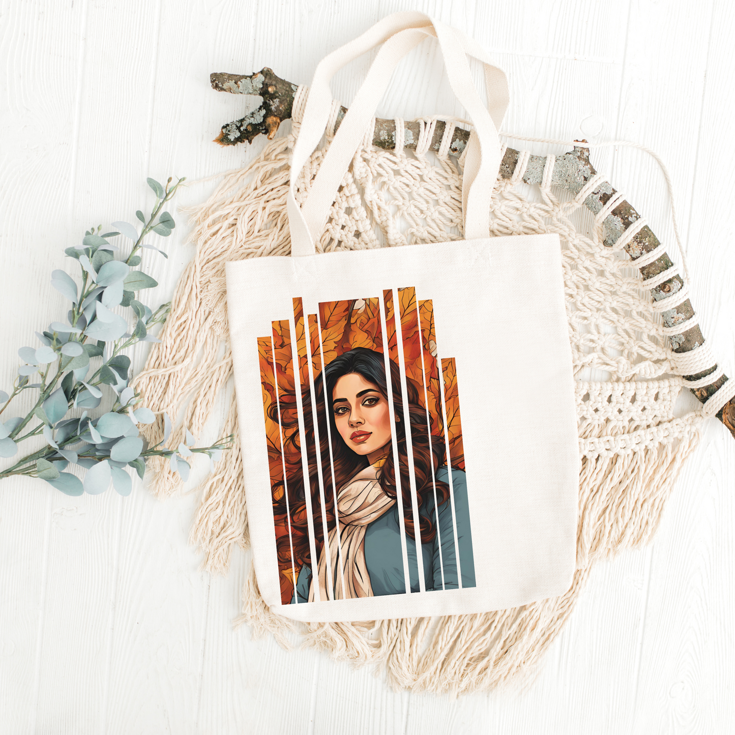 Desi Girl Autumn Fall - Shoulder Tote Bag