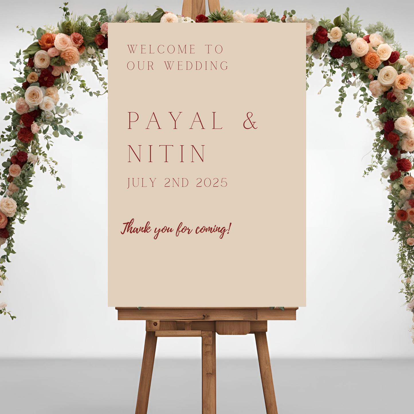 Coloured Minimalist Entrance Board Digital Download - Online Template