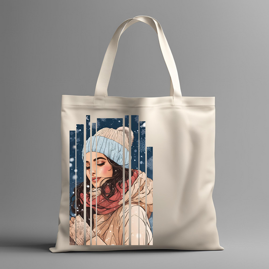 Desi Girl Winter Shoulder Tote Bag