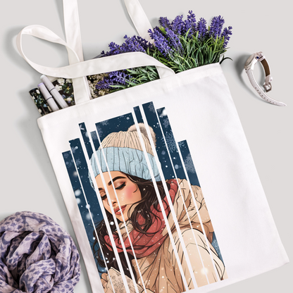 Desi Girl Winter Shoulder Tote Bag