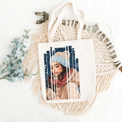 Desi Girl Winter Shoulder Tote Bag