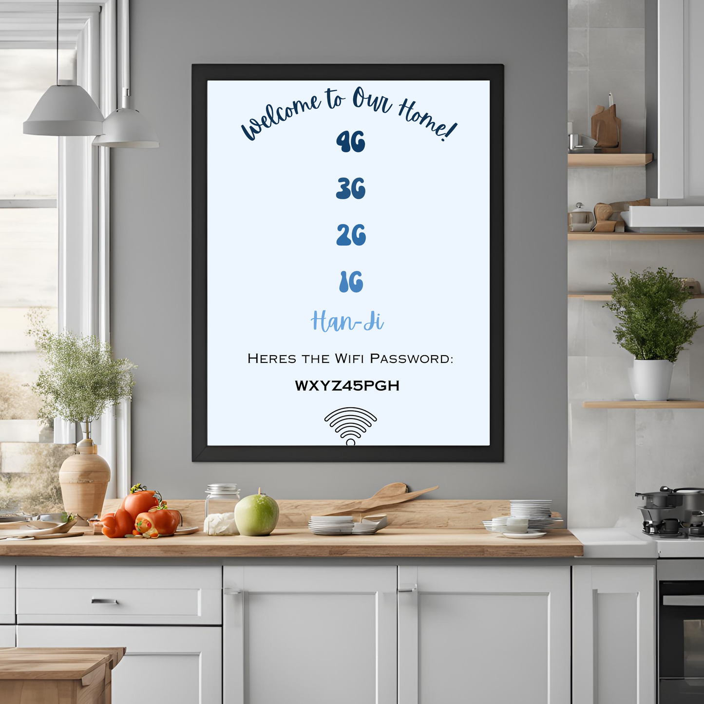 Home Wifi Password Print Digital Download - Online Template