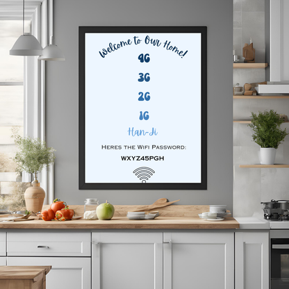 Home Wifi Password Print Digital Download - Online Template