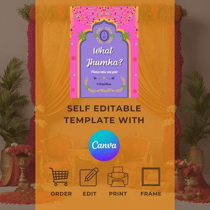 What Jhumka Entrance Signage - Digital Template