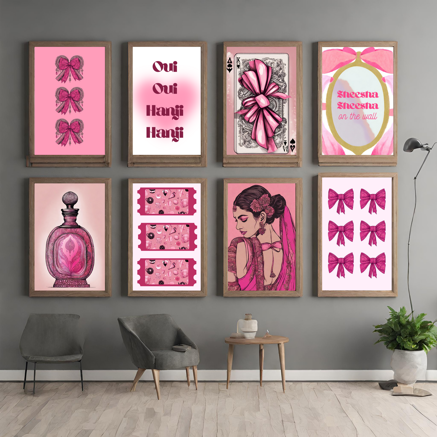 Wall Art - Desi Coquette Digital Art 30 pcs