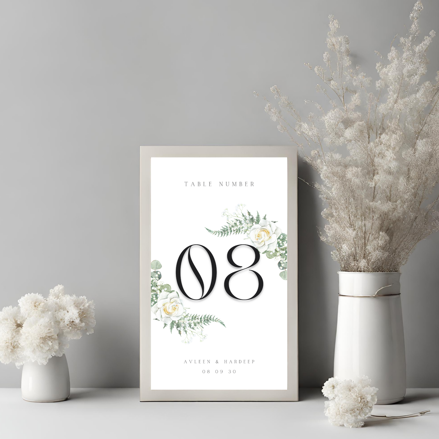 Leaf Table Number Digital Download - Online Template