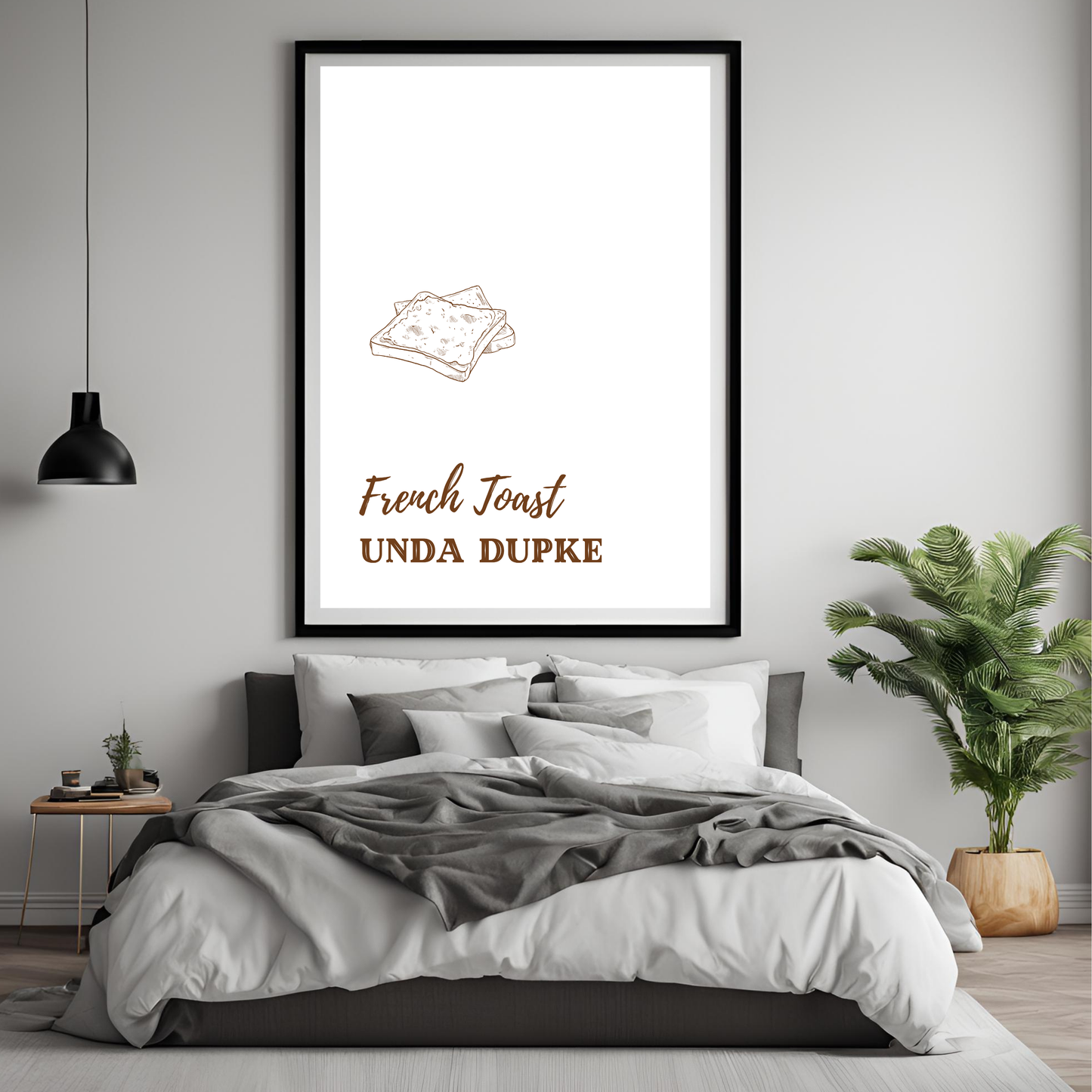 French Toast Framed A4 Print - Portrait/Black