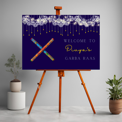 Decor Garba Party Entrance Board Digital Download - Online Template