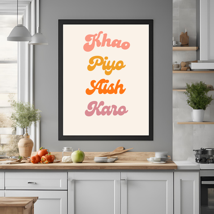 Khao Piyo Framed A4 Print - Portrait/Black