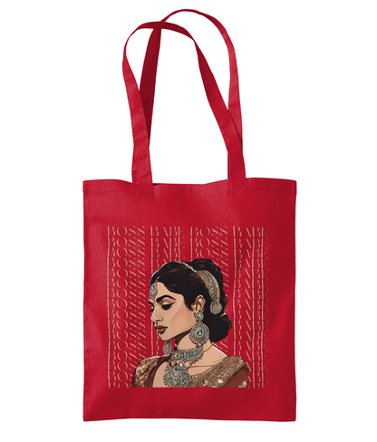 South Asian Art - Brown Boss Babe Tote Bag