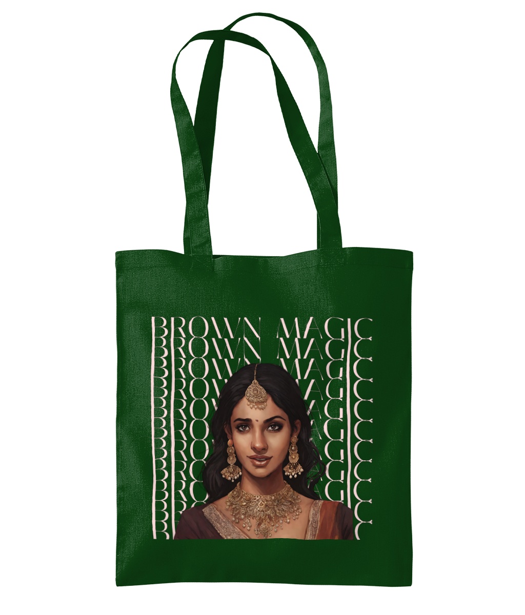 South Asian Art - Pink Brown Magic Tote Bag