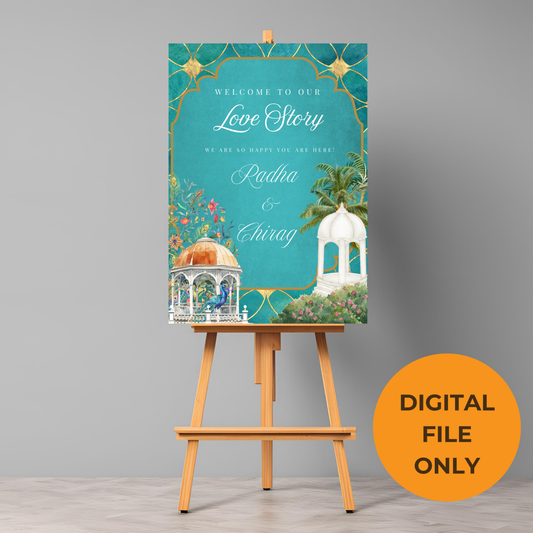 Peacock Entrance Board Digital Download - Online Template