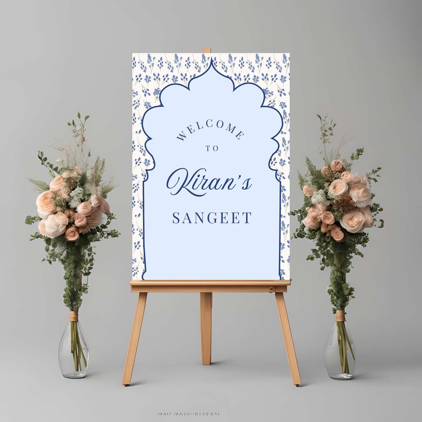 Blue Entrance Board Digital Download - Online Template