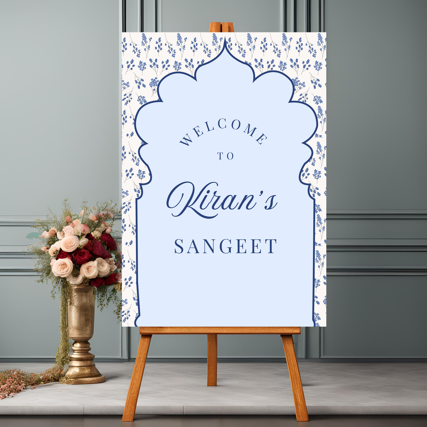 Blue Entrance Board Digital Download - Online Template