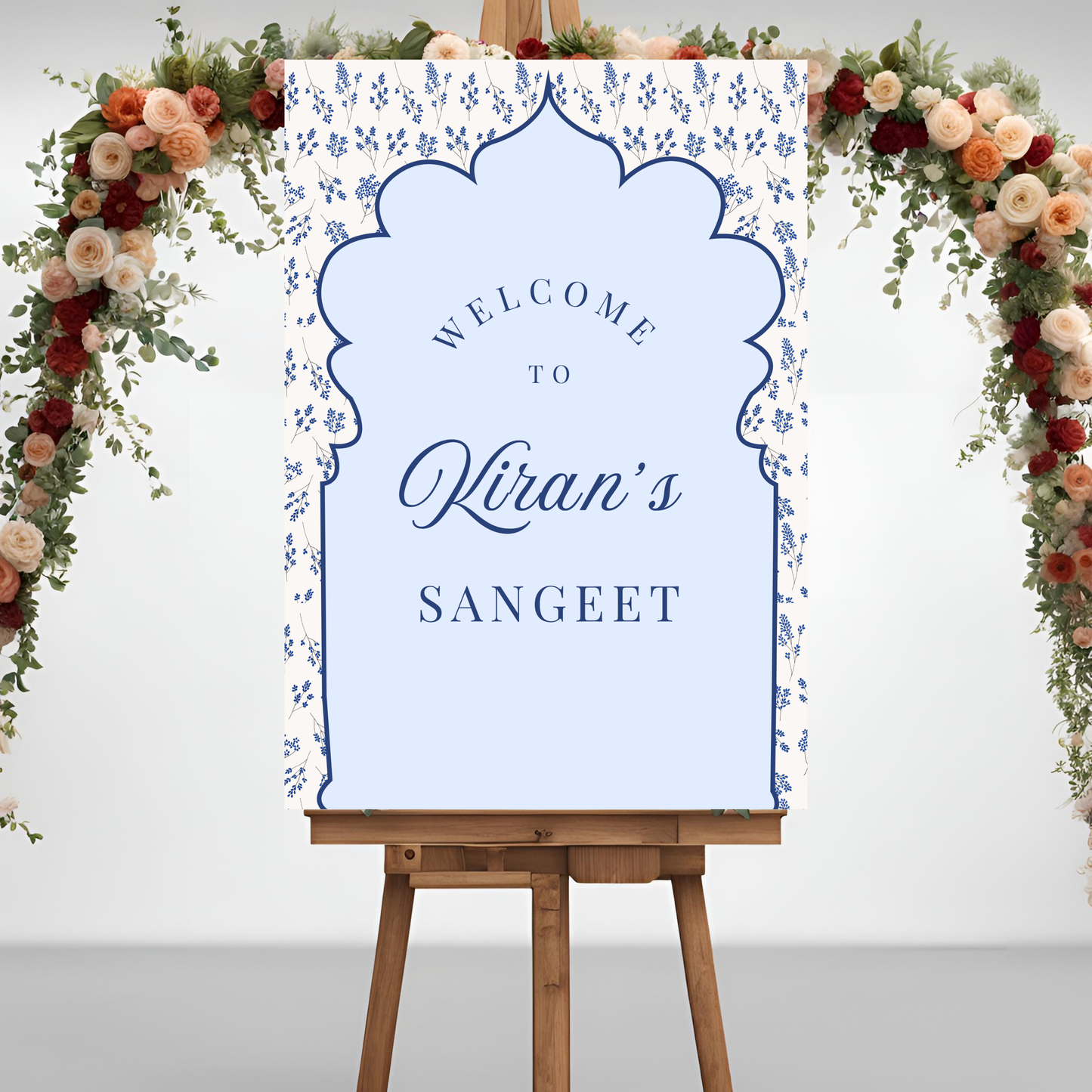 Blue Entrance Board Digital Download - Online Template