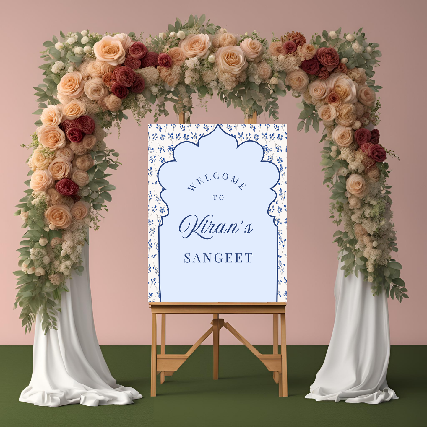 Blue Entrance Board Digital Download - Online Template