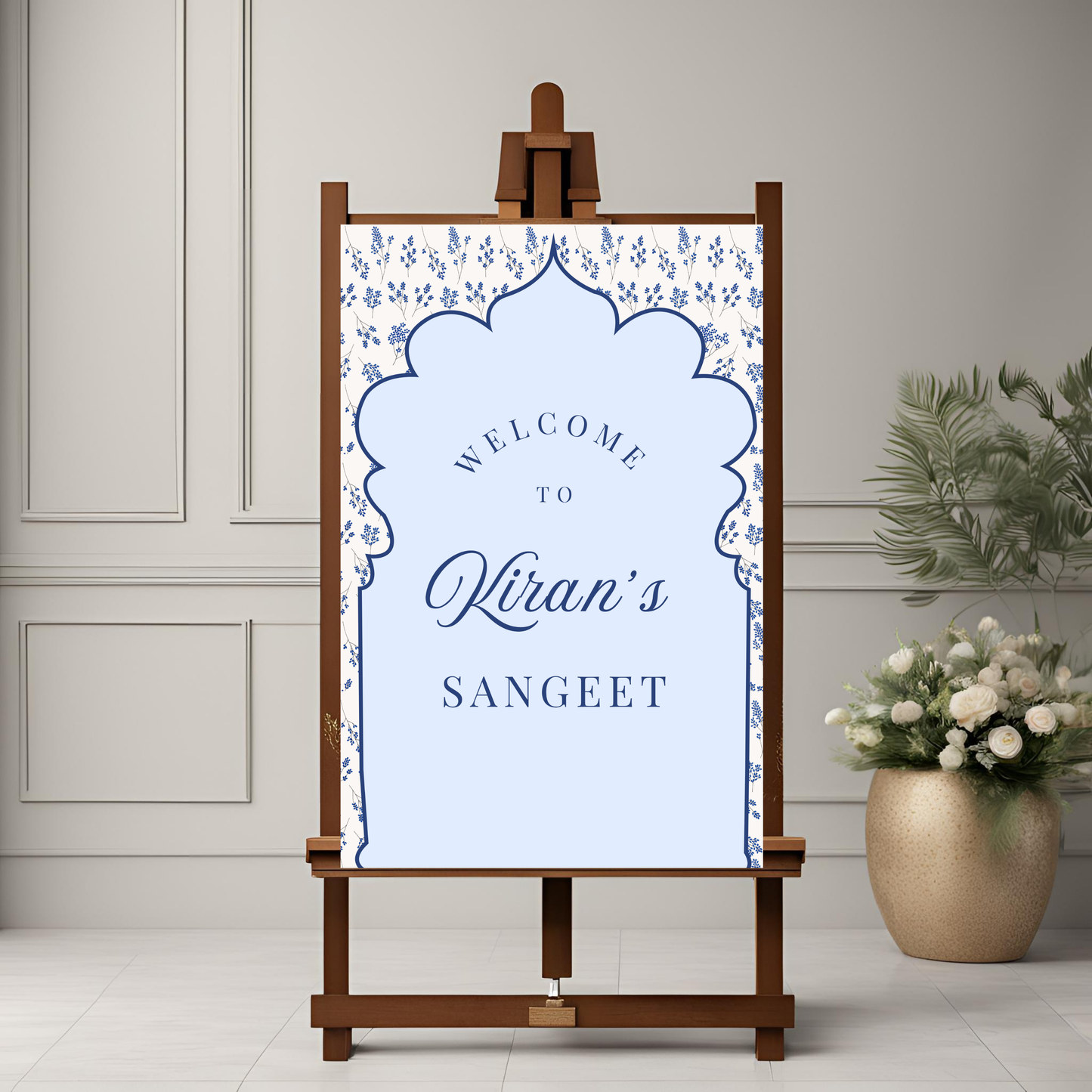 Blue Entrance Board Digital Download - Online Template