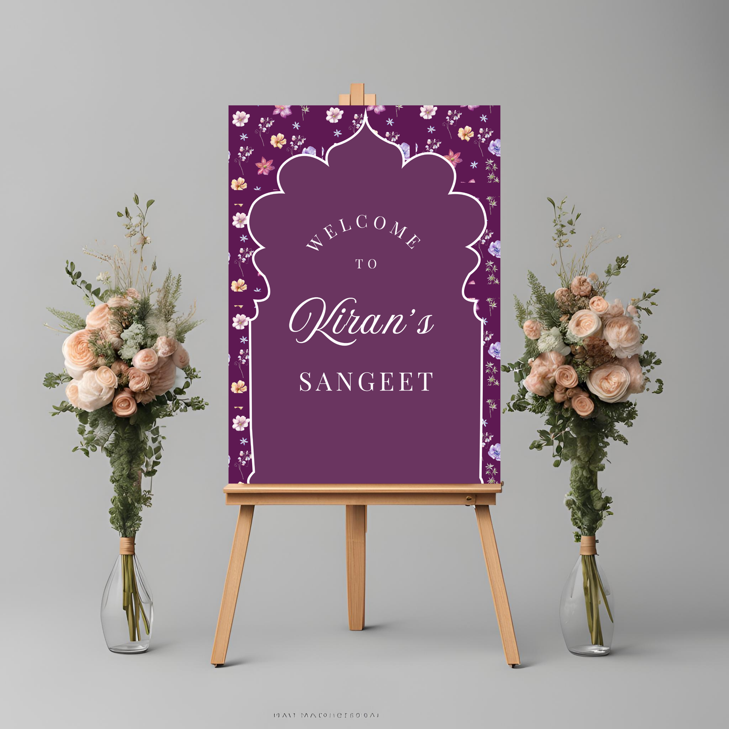 Purple Entrance Board Digital Download - Online Template